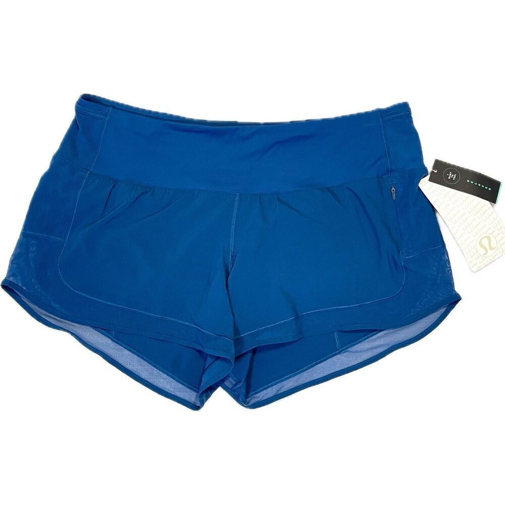 NWT Lululemon Athletica Blue Mind Over Miles Shorts Women’s Size 10
